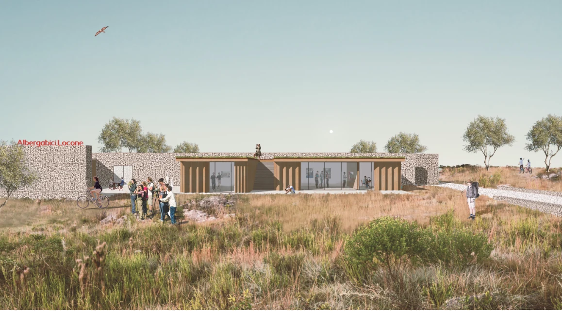 AlbergaBici cycling hostel in its landscape
