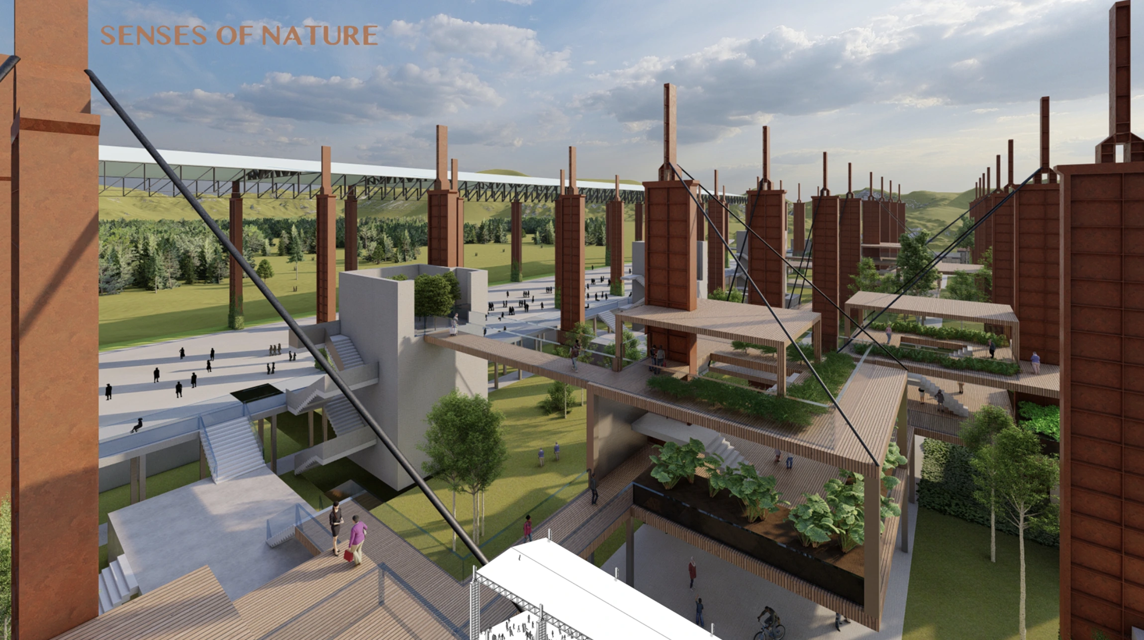 Museum of Senses nature-themed interior proposal